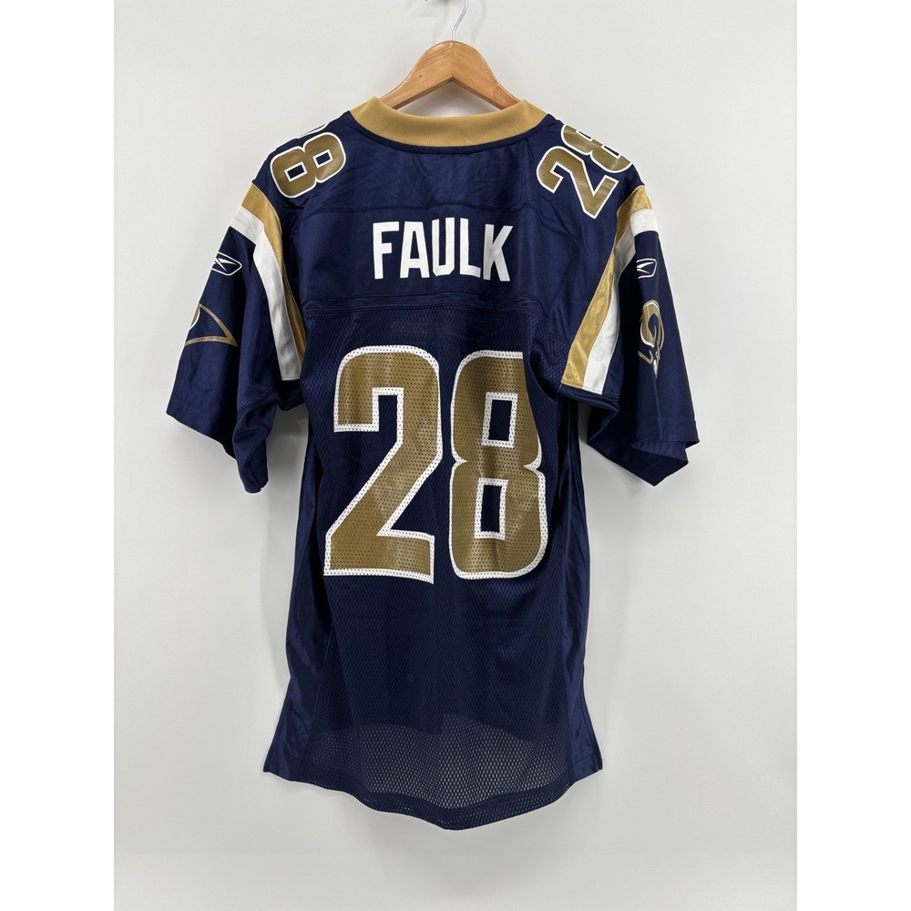 St Louis Rams Reebok Jersey Mens Navy Marshall Faulk 28 Small Vintage NWT 7009A